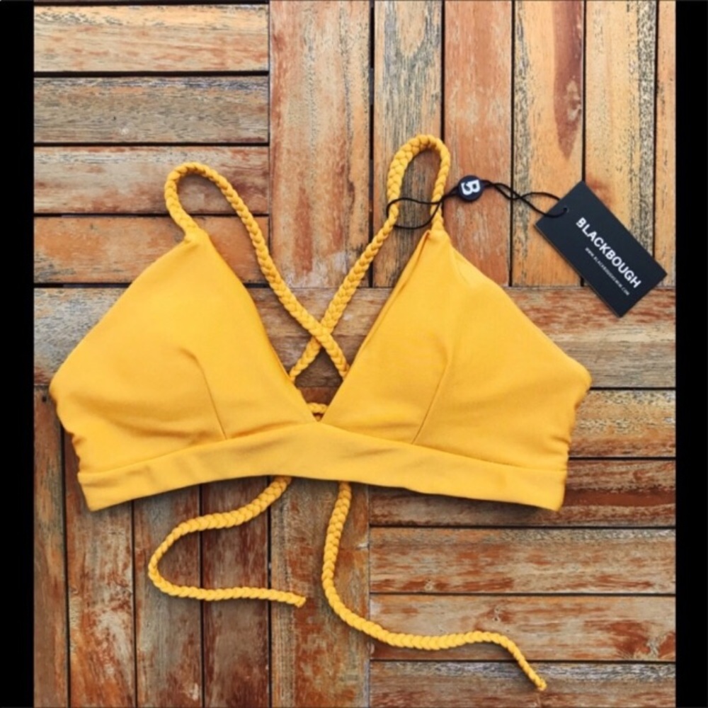Yellow Gold Bikini Top